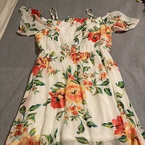 Floral off shoulder dress